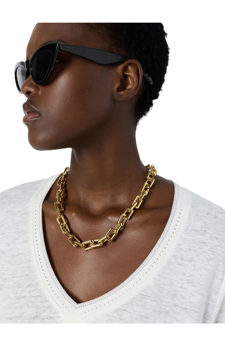 GERARD DAREL Mirana Linen V-Neck T-Shirt, Alternate, color, White