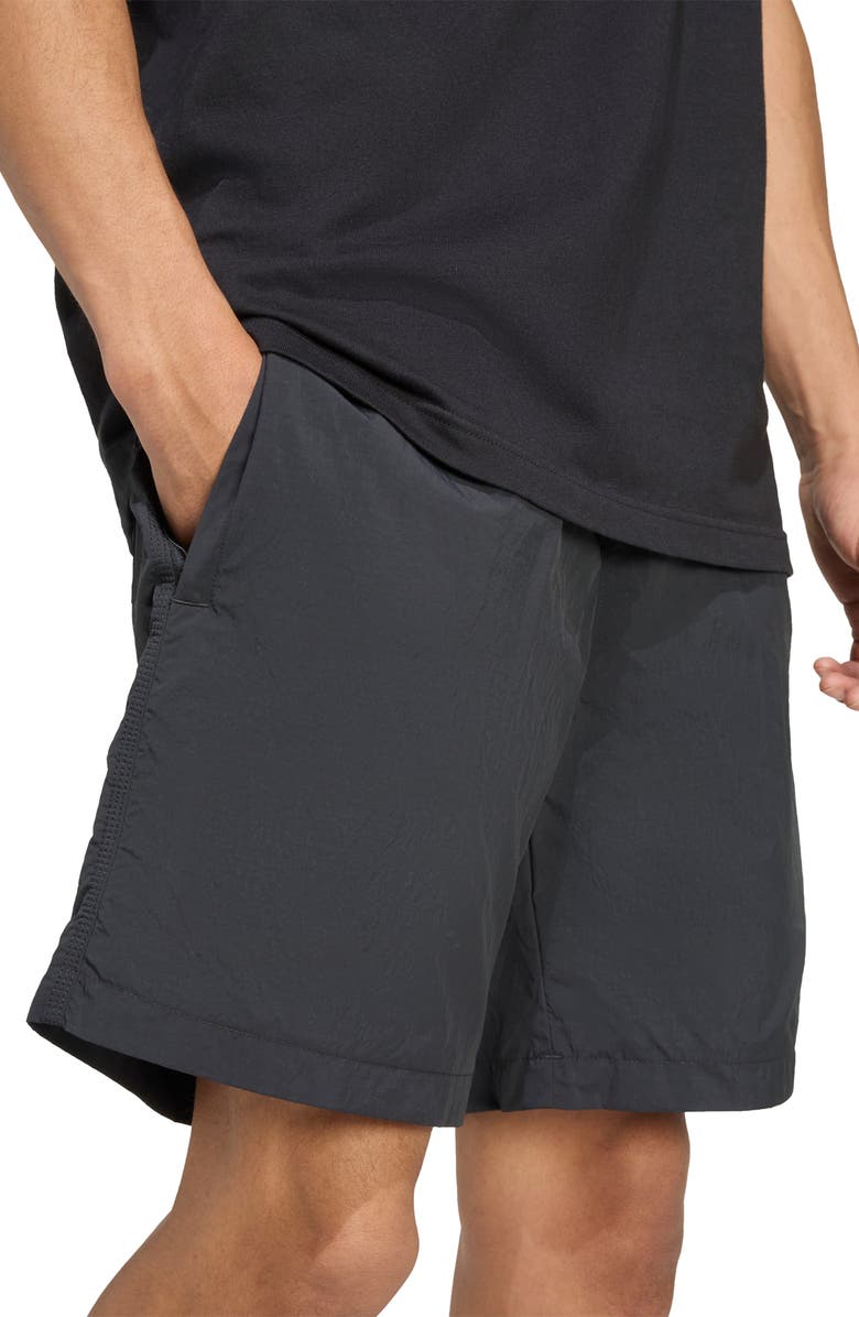 adidas Essentials Trefoil Logo Shorts, Alternate, color, Black/ White