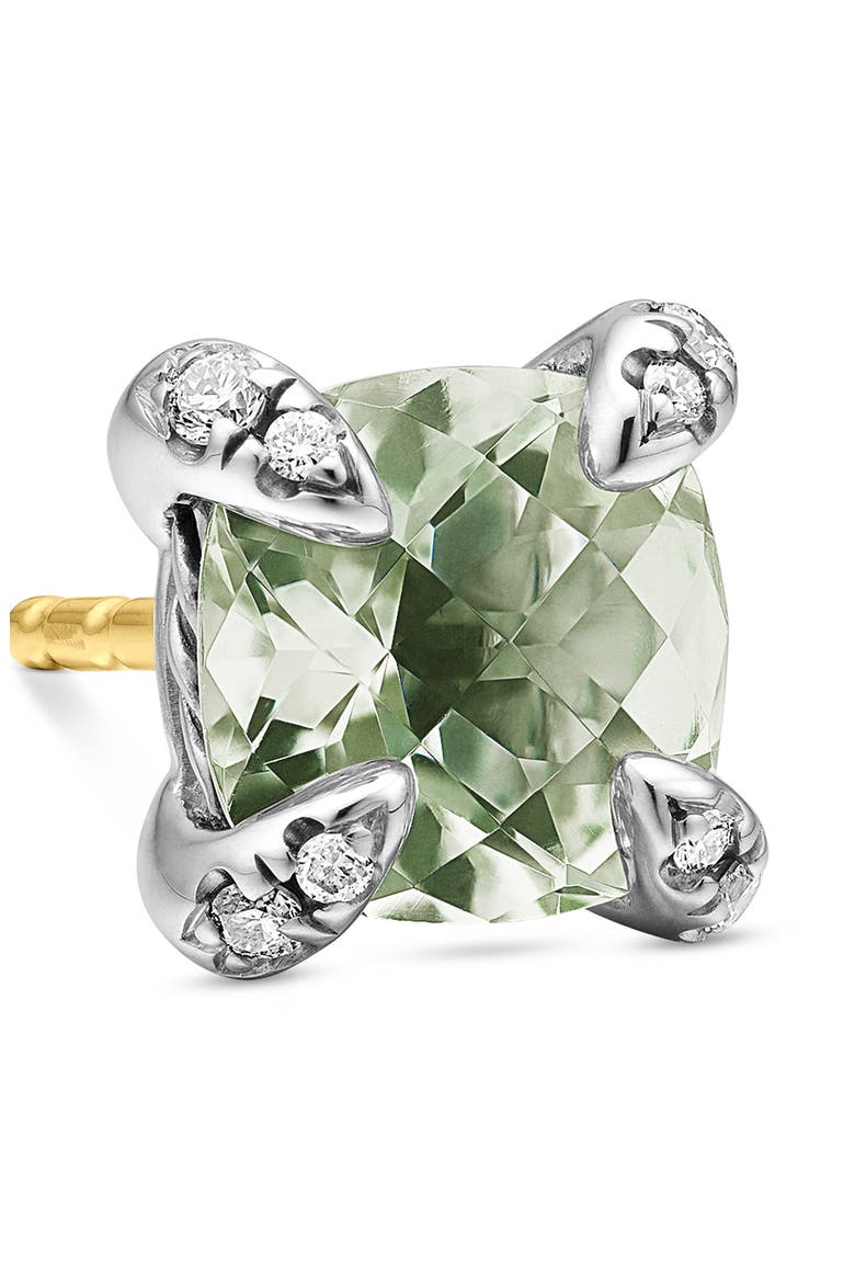 Chatelaine® Stud Earrings, 6mm, Alternate, color, PRASIOLITE