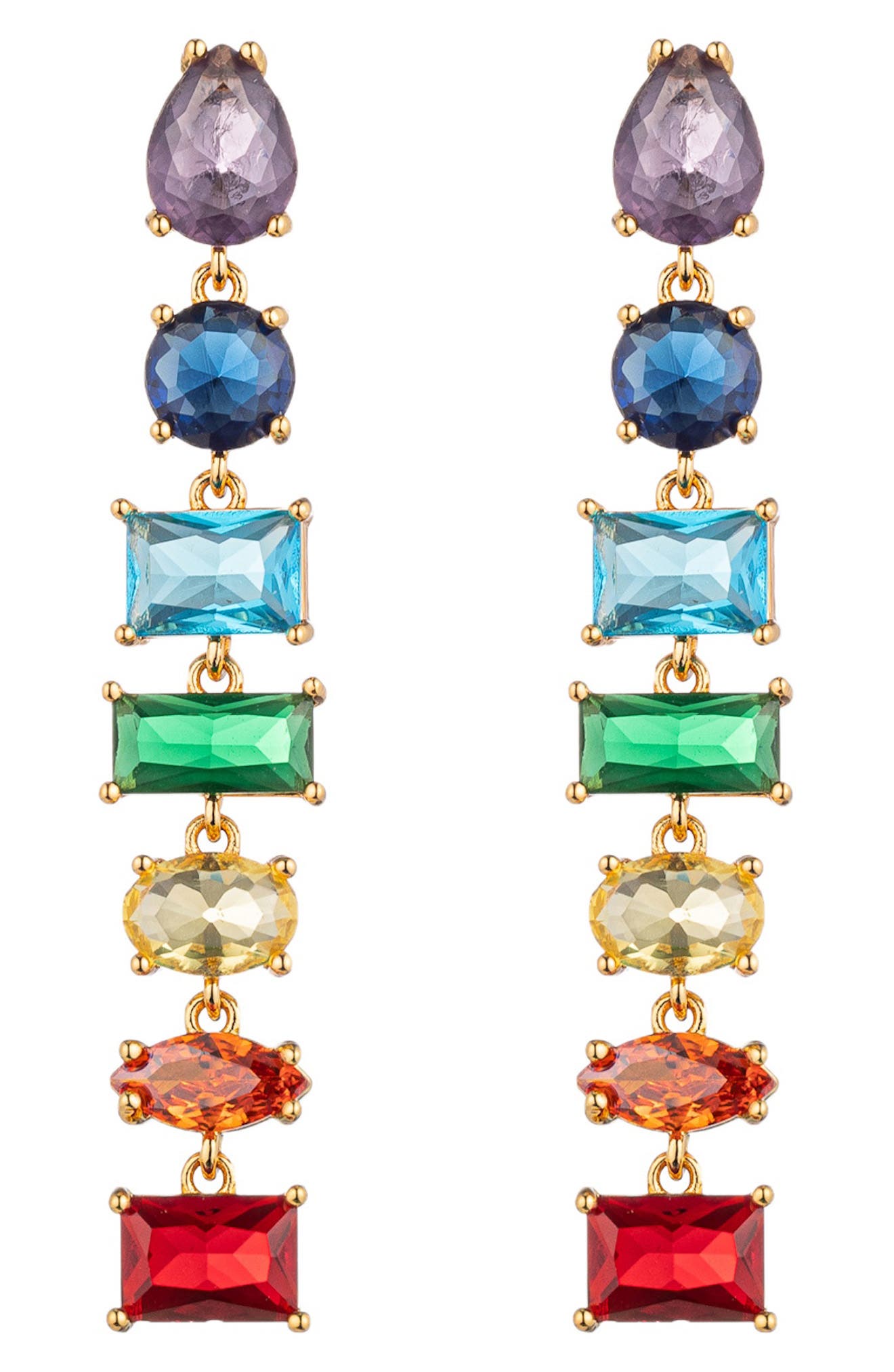 EYE CANDY LOS ANGELES Lisette Multicolor Drop Earrings