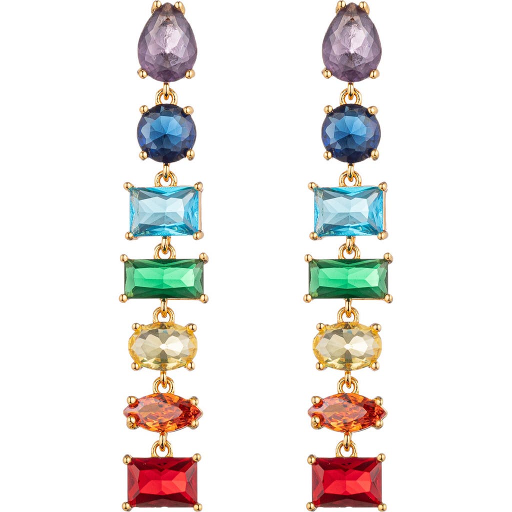 Eye Candy Los Angeles Lisette Multicolor Drop Earrings In Multi