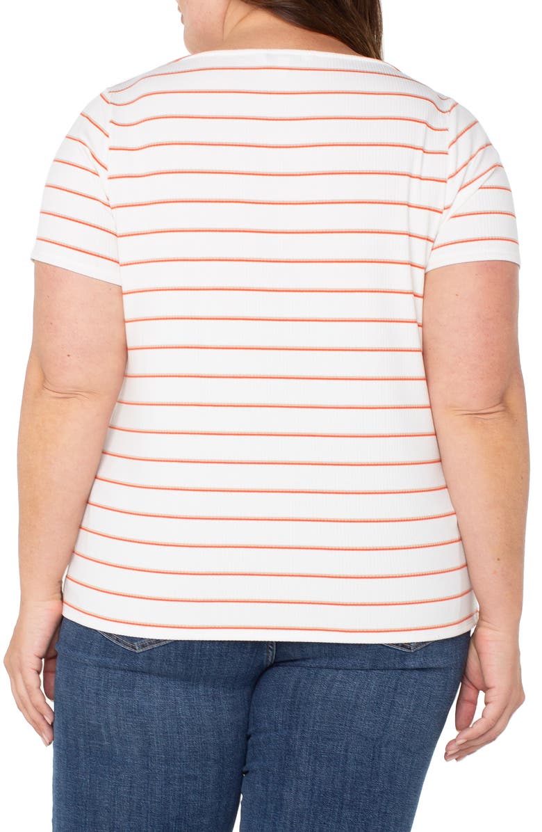 Liverpool Los Angeles Stripe Boat Neck T-Shirt, Alternate, color,