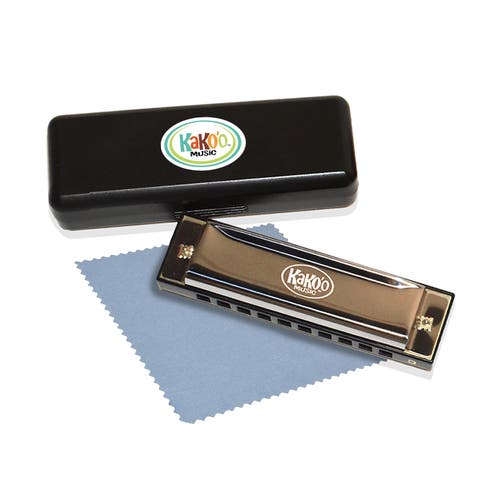 Classic 4 Inch Metal Harmonica With Storage Case