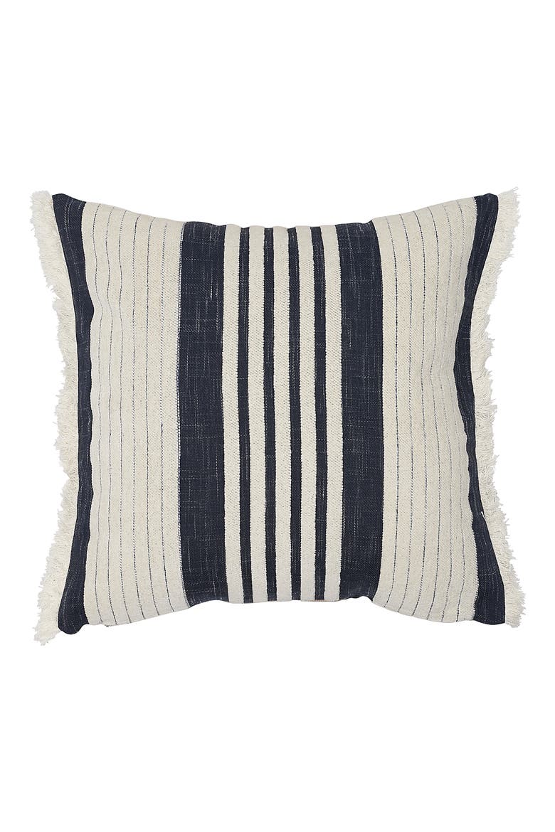 Chilled Chenille Accent Pillow, Main, color, NAVY/ WHITE