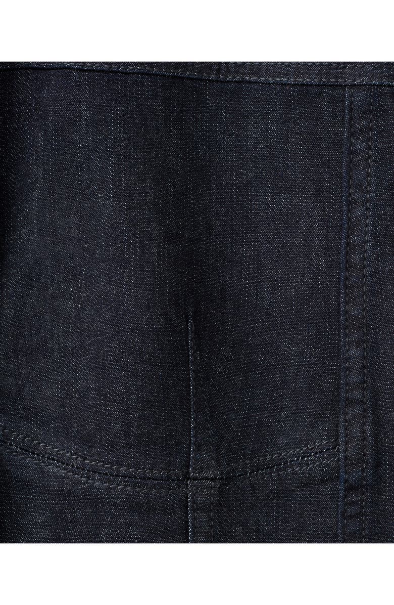 MANGO Long Sleeve Denim Shirt with Seams, Alternate, color, Open Blue