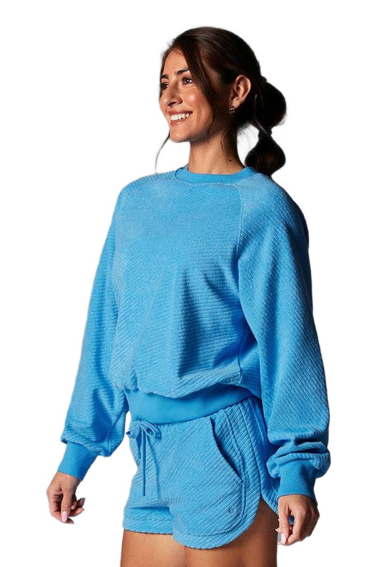Ease Crew Terry Sweatshirt, Alternate, color, OCEAN