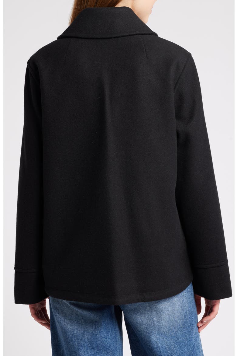 Patch Pocket Short Coat, Alternate, color, BLACK