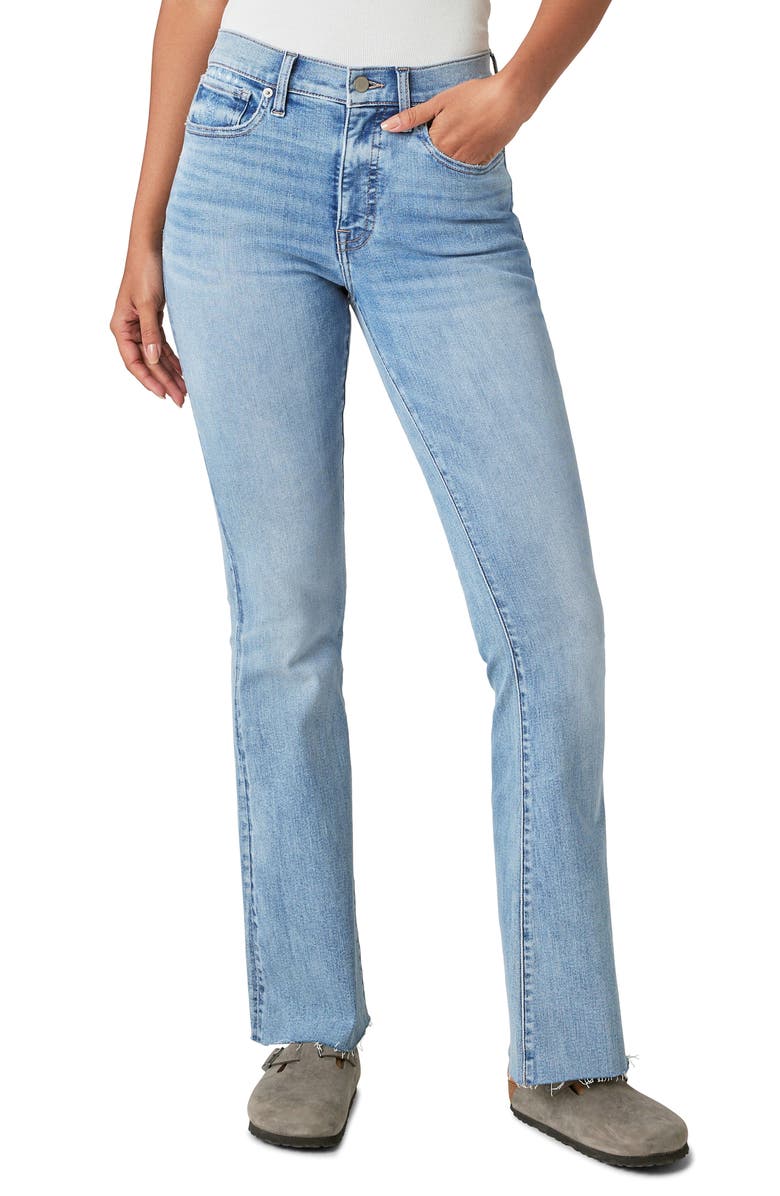 Lucky Brand Stevie Raw Hem High Waist Flare Jeans, Main, color, Cabana