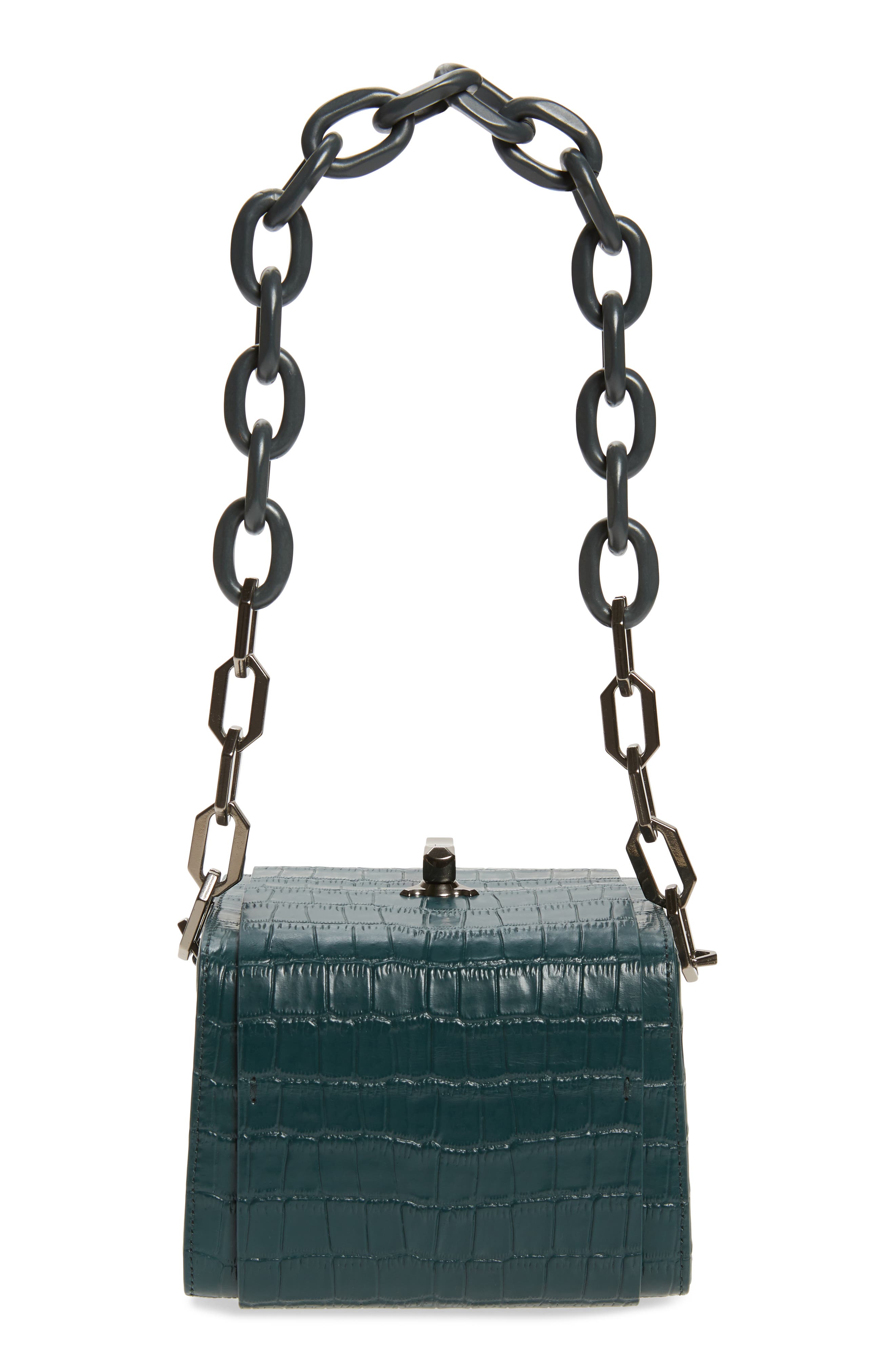 the VOLON PO Cube Leather Box Bag, Alternate, color, 