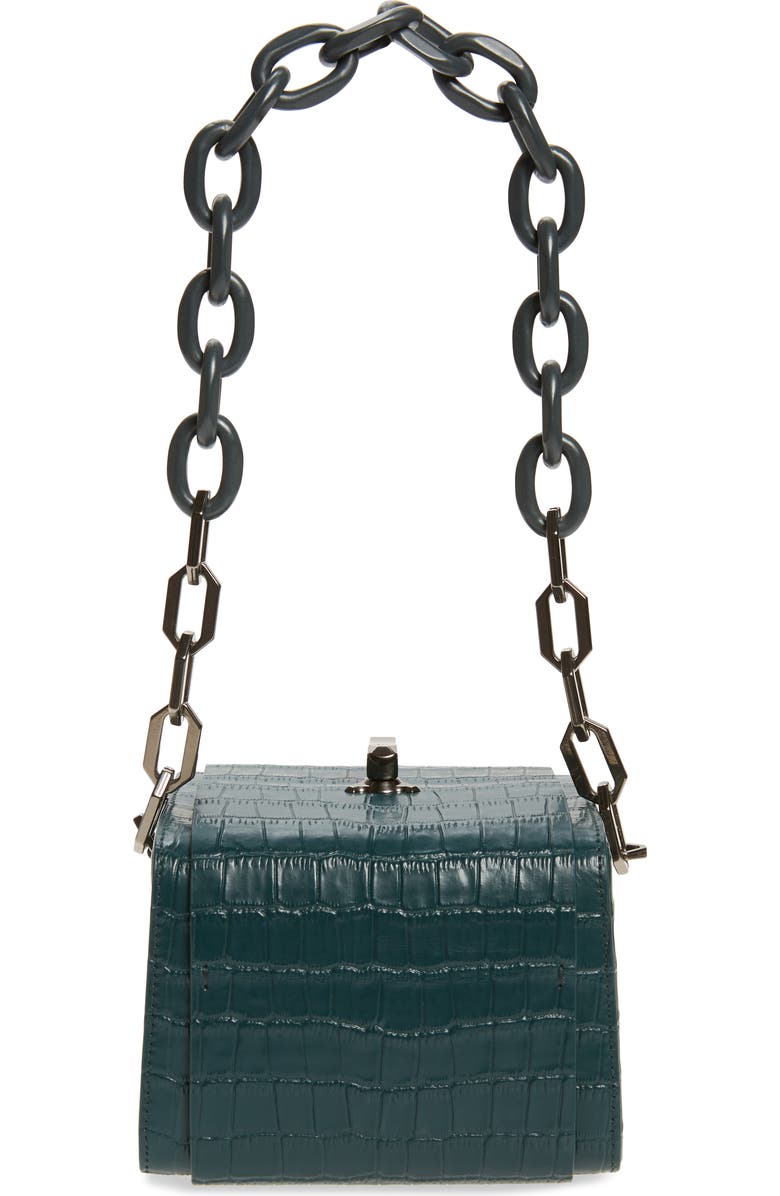 the VOLON PO Cube Leather Box Bag, Alternate, color,