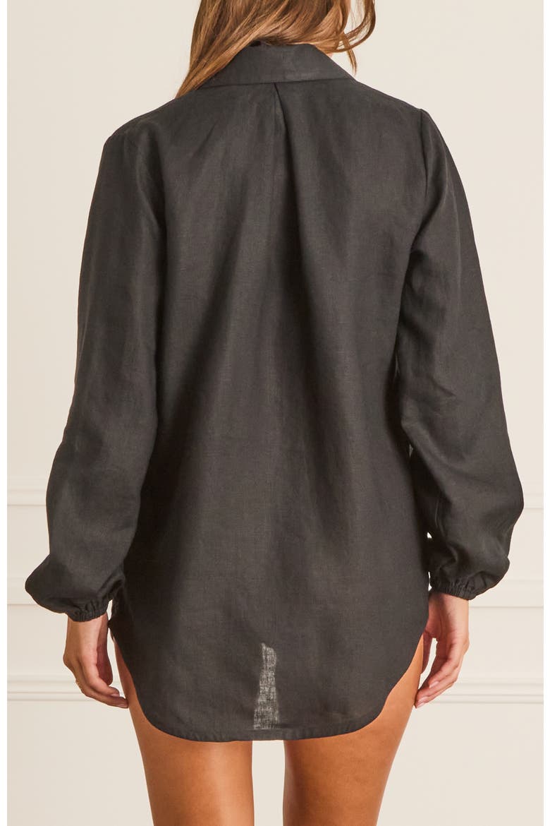 Relaxed Fit Odilia Beach Shirt, Alternate, color, Black