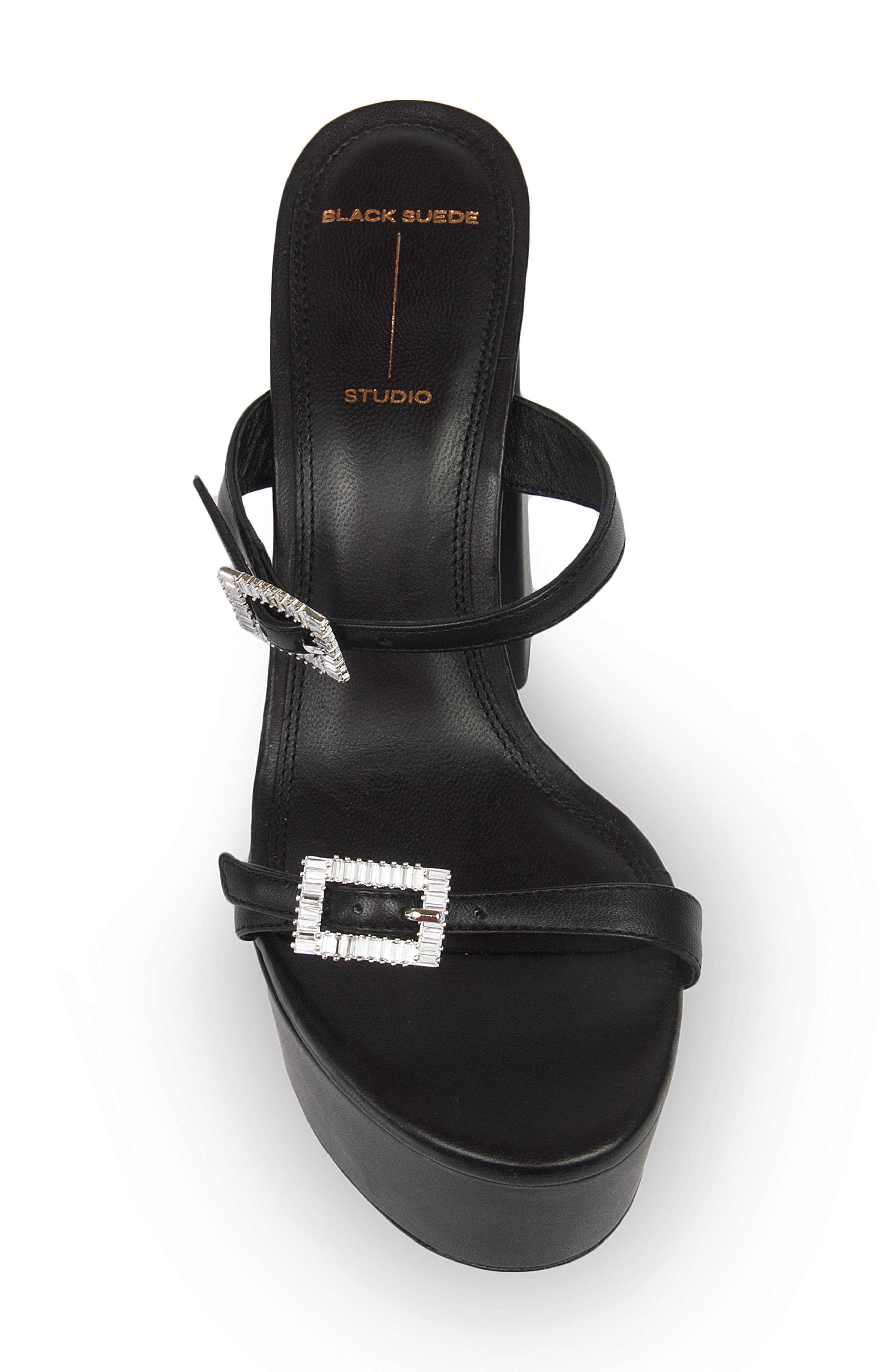 BLACK SUEDE STUDIO Elsie Platform Sandal, Alternate, color, 