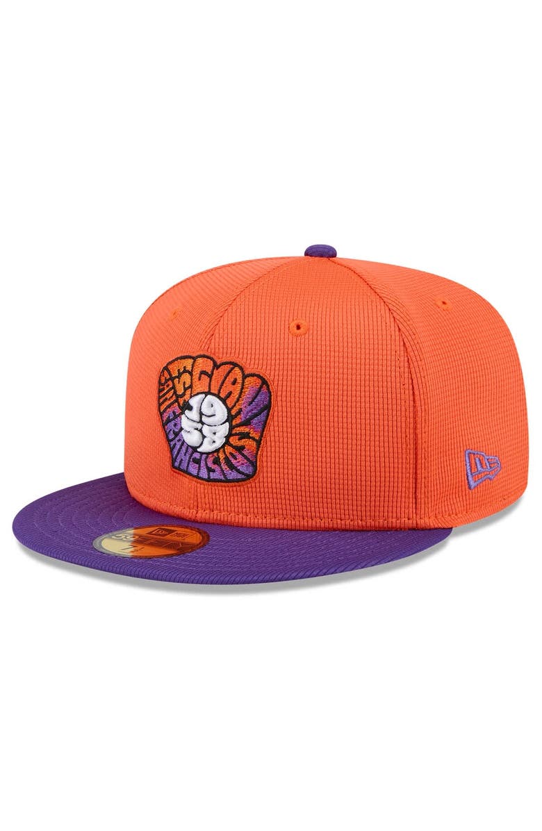 New Era Men's New Era Orange/Purple San Francisco Giants 2025 City Connect Batting Practice 59FIFTY Fitted Hat, Alternate, color, Orange