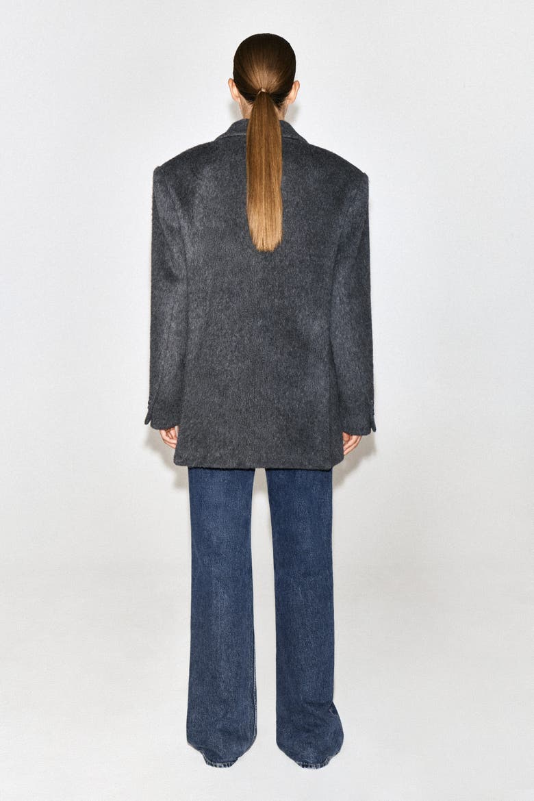 Brushed-wool Blazer, Alternate, color, CHARCOAL MÉLANGE
