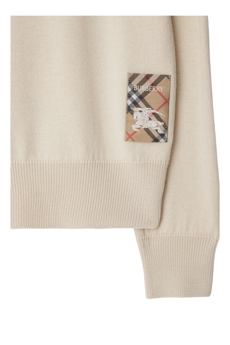 Check Label Wool Sweater, Alternate, color, Nutmeg beige
