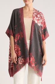 Vince Camuto Tapestry Rose Ruana