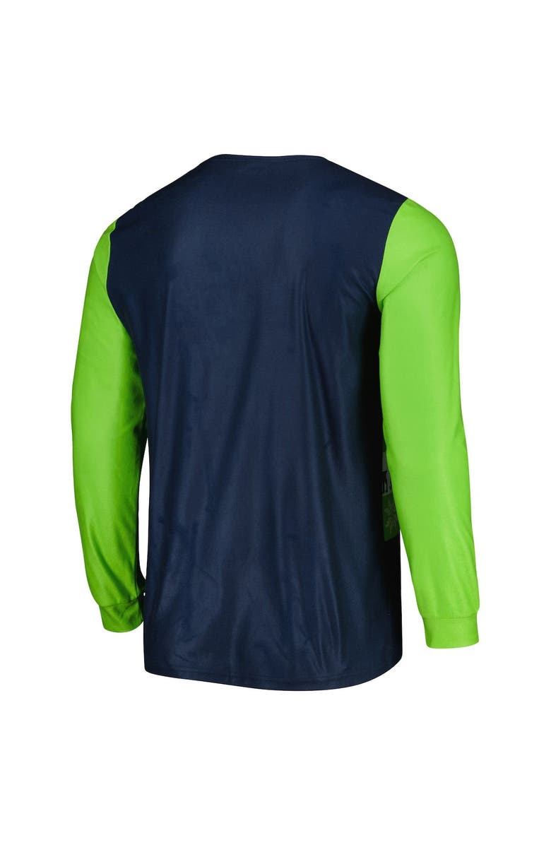 FOCO Men's FOCO College Navy Seattle Seahawks Team Ugly Pajama Set, Alternate, color, 