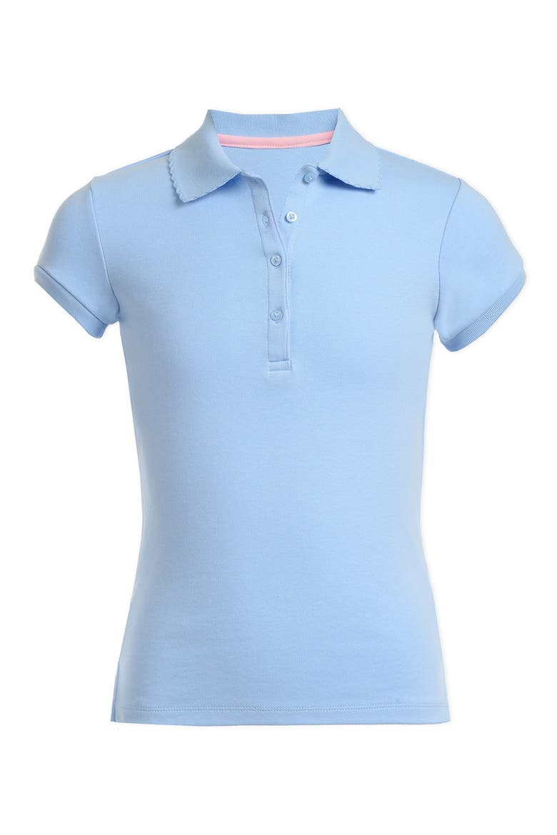 Short Sleeve Uniform Polo, Main, color, LT BLUE