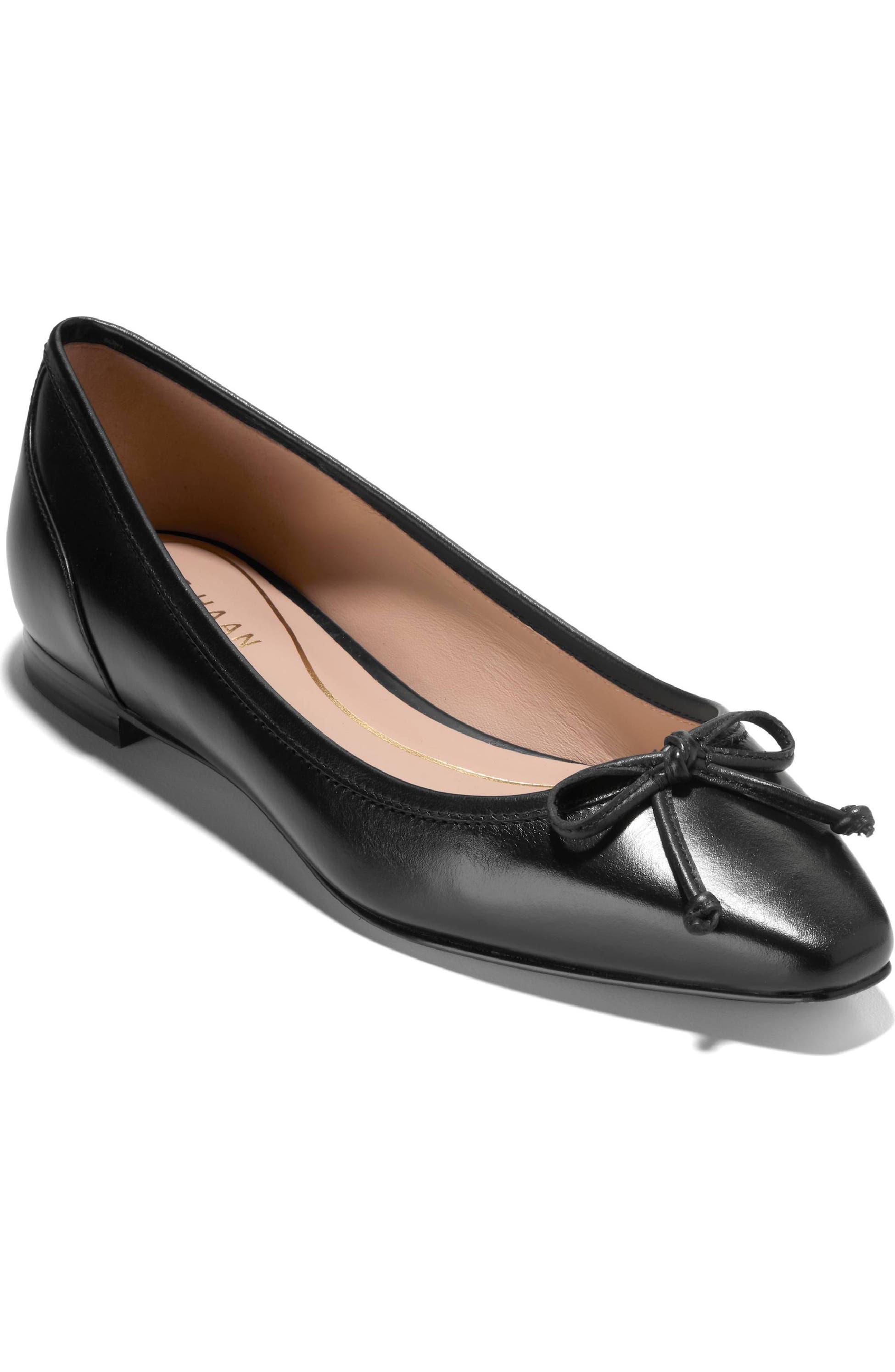 Cole Haan Paget Ballet Flat, Main, color, Black Leather