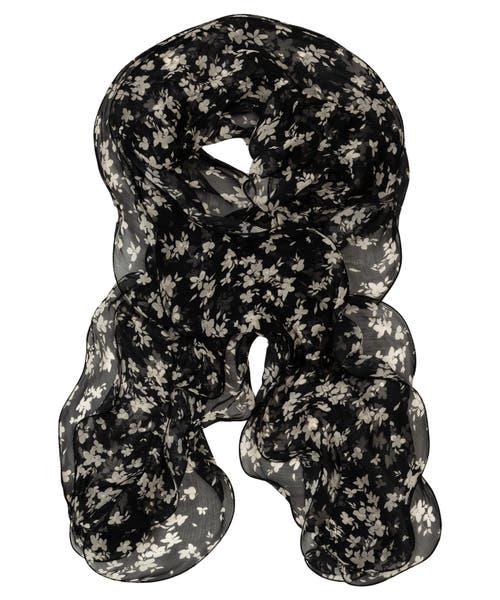 Ralph Lauren Lauren Floral Double Ruffle In Black