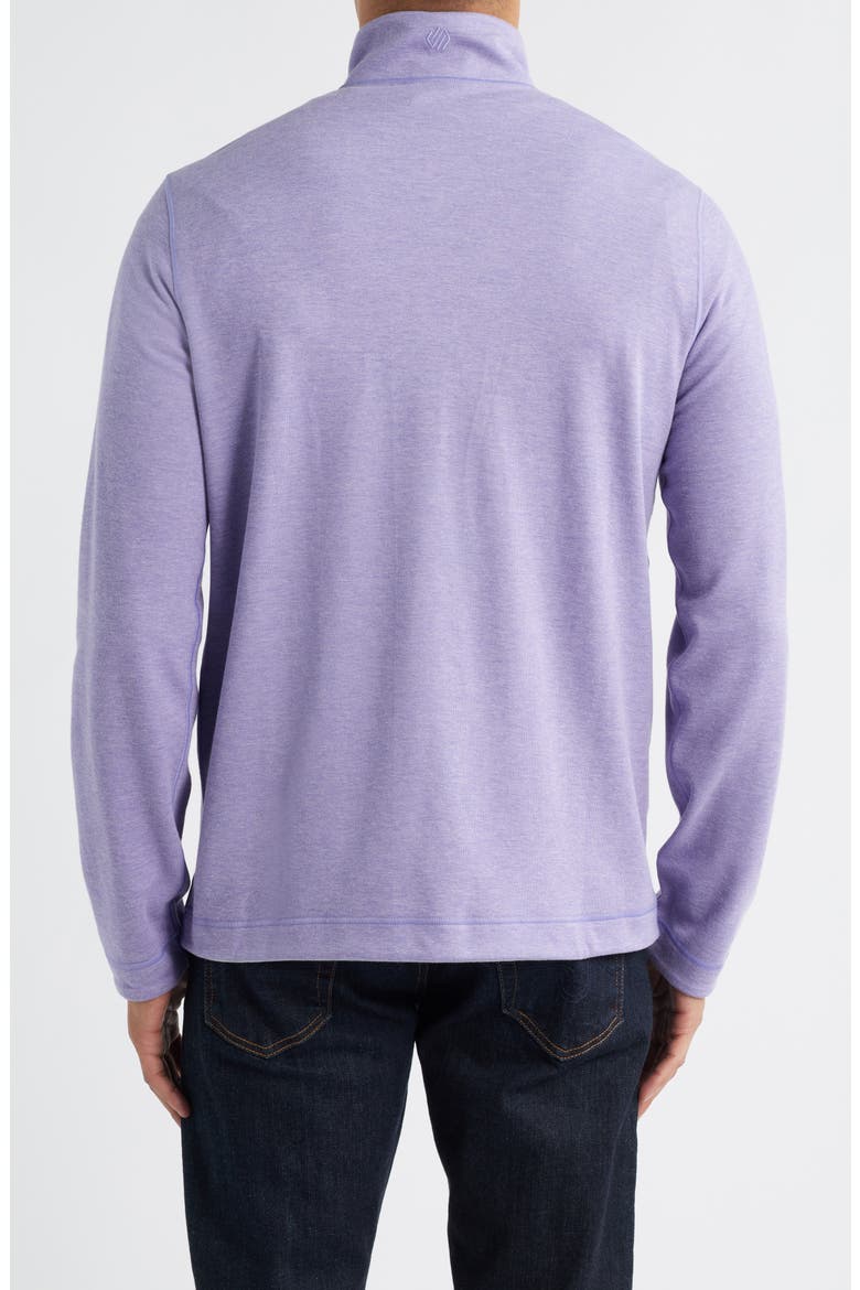 Icon Reversible Cotton Blend Quarter Zip Pullover, Alternate, color, PURPLE/ STORM