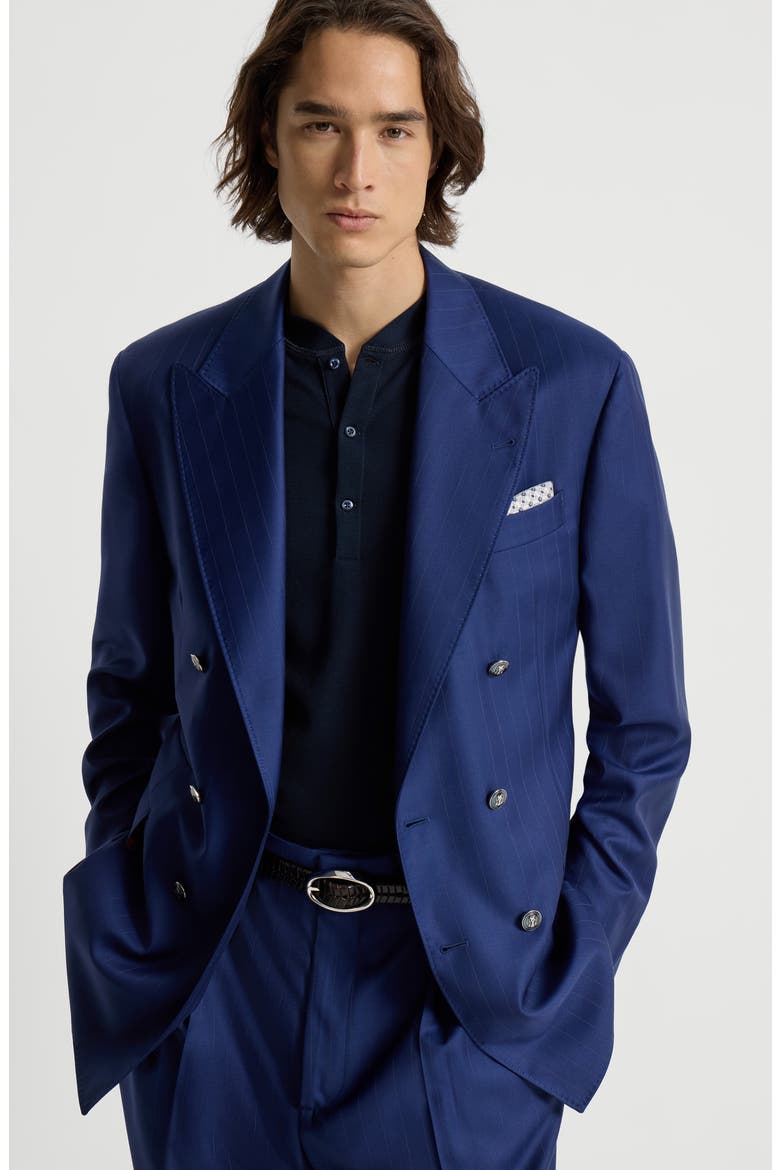 One-and-a-half breasted blazer, Alternate, color, Royale Blue