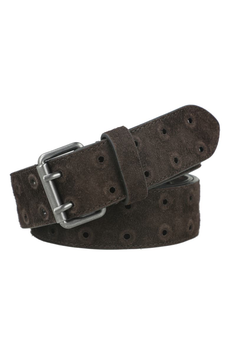 AllSaints Suede Grommet Belt, Main, color,