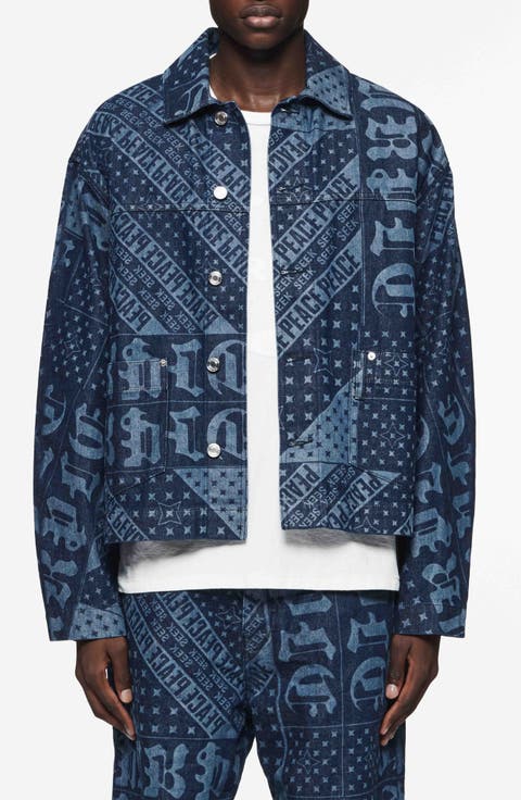 Laser Flag Denim Chore Jacket