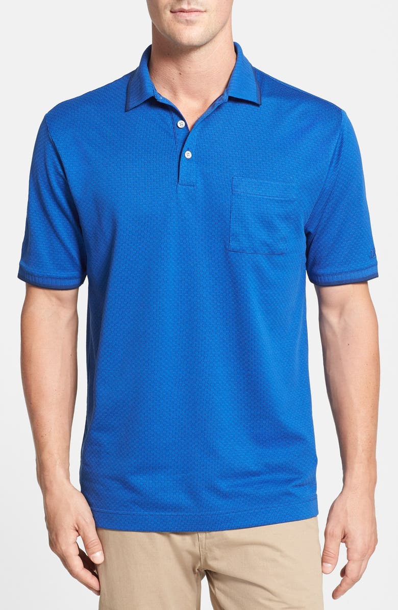 Cutter & Buck 'Nano - Sunset' Wrinkle Free DryTec Jacquard Golf Polo, Main, color, 