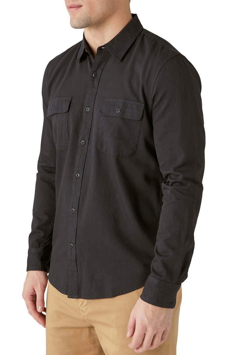 Lucky Brand Lived-In Cotton Blend Button-Up Shirt, Alternate, color, 