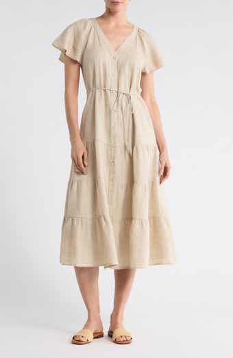 Tommy Bahama Coastalina Linen Tiered Shirtdress