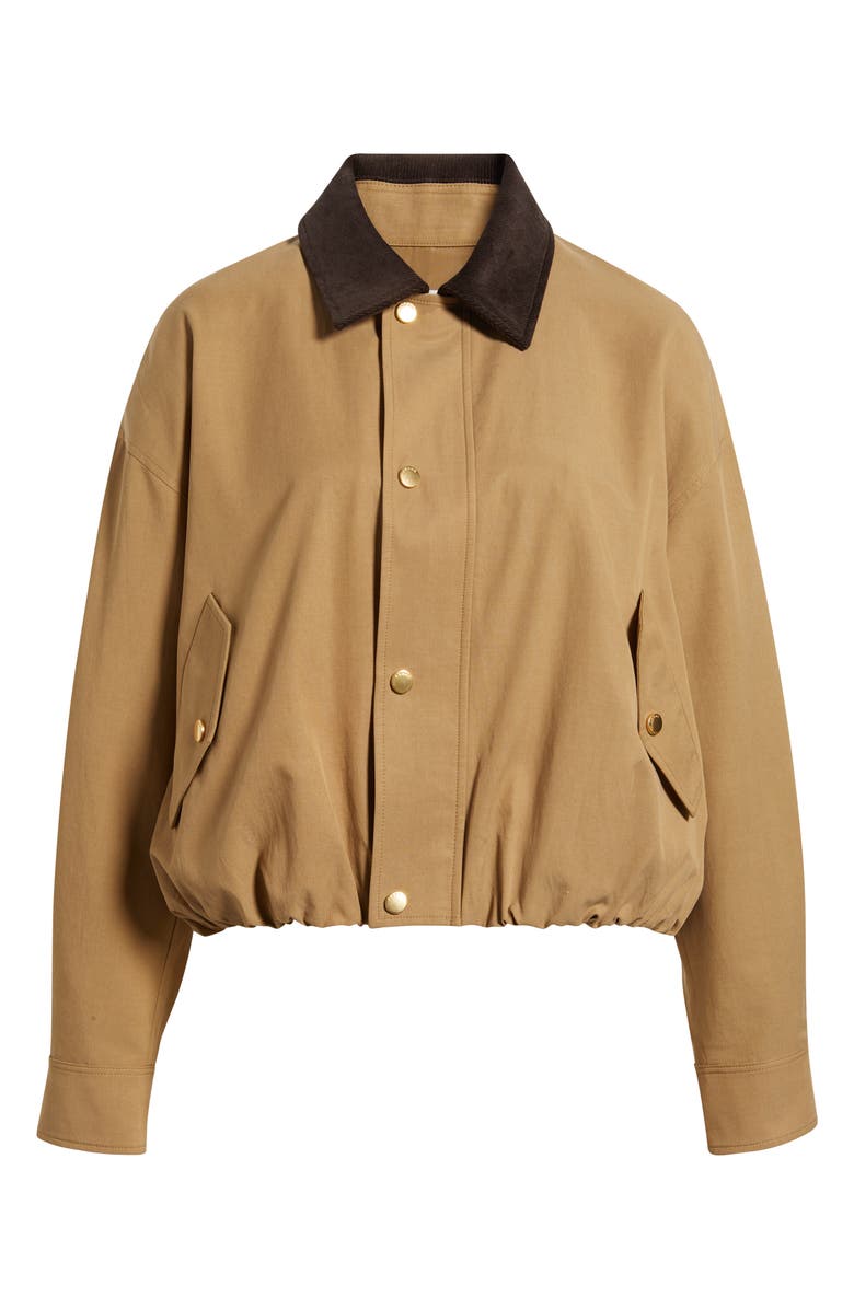 FRAME The Cord Collar Barn Jacket, Alternate, color, Camel