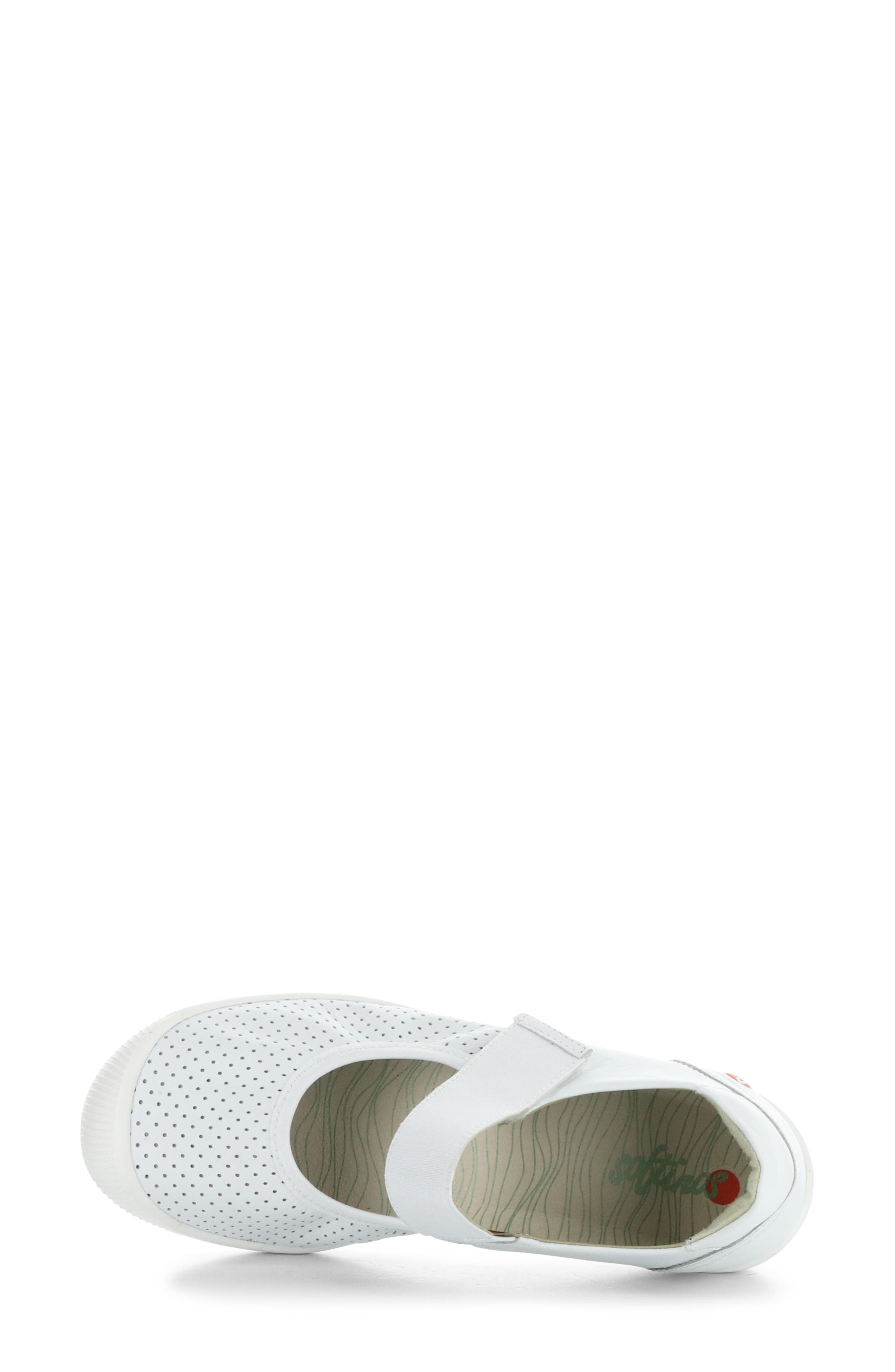 Softinos by Fly London Iglu Mary Jane Flat, Alternate, color, 006 White Smooth Lea