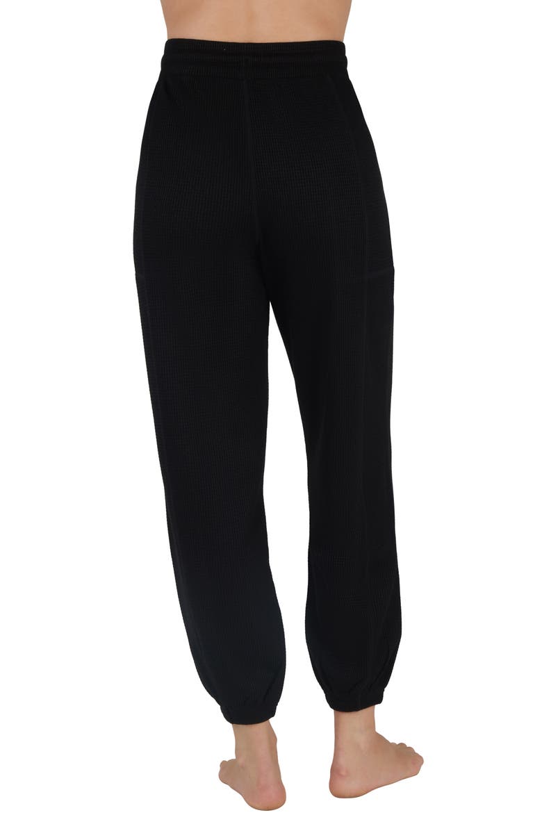 YOGALICIOUS Waffle Knit Brushed Joggers, Alternate, color, 