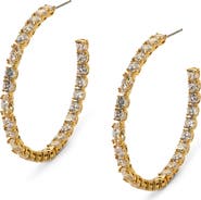 Nadri Twinnie Cubic Zirconia C-Hoop Earrings
