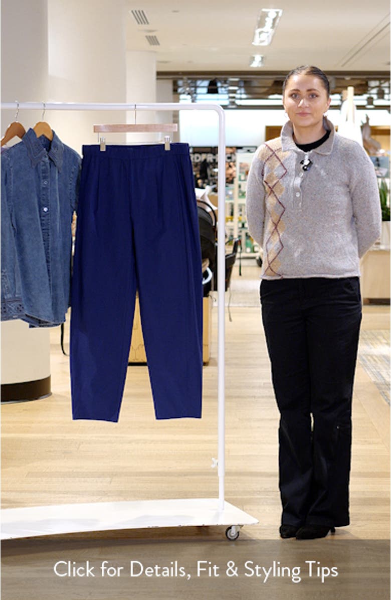 Stretch Organic Cotton Ankle Lantern Pants, sales video thumbnail