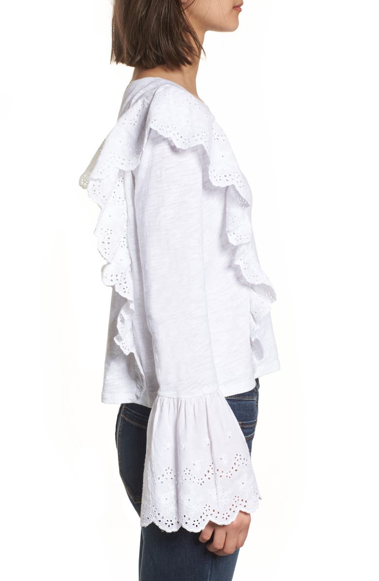 BP. Eyelet Trim Long Sleeve Tee, Alternate, color,