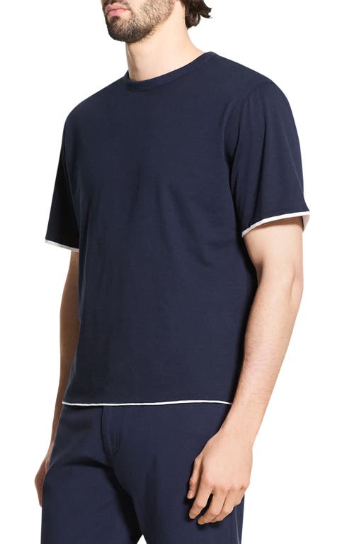 Theory Db Pima Cotton Layered T-shirt In Black