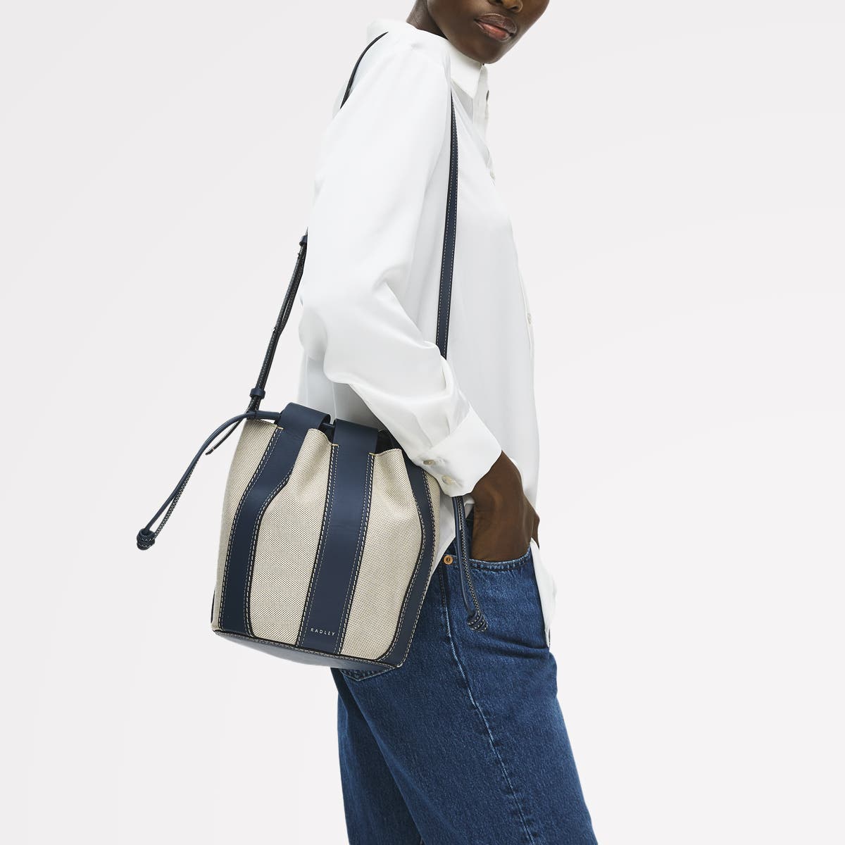The Flora Medium Drawstring Crossbody Bag, Alternate, color, Naval