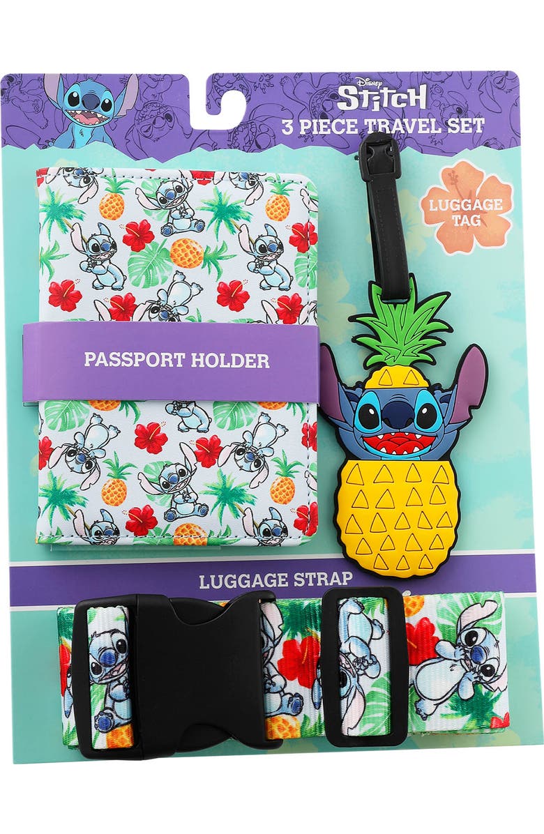 Disney Passport Holder, Luggage Tag, Luggage Strap Gift Travel Set, Alternate, color, Multicolor