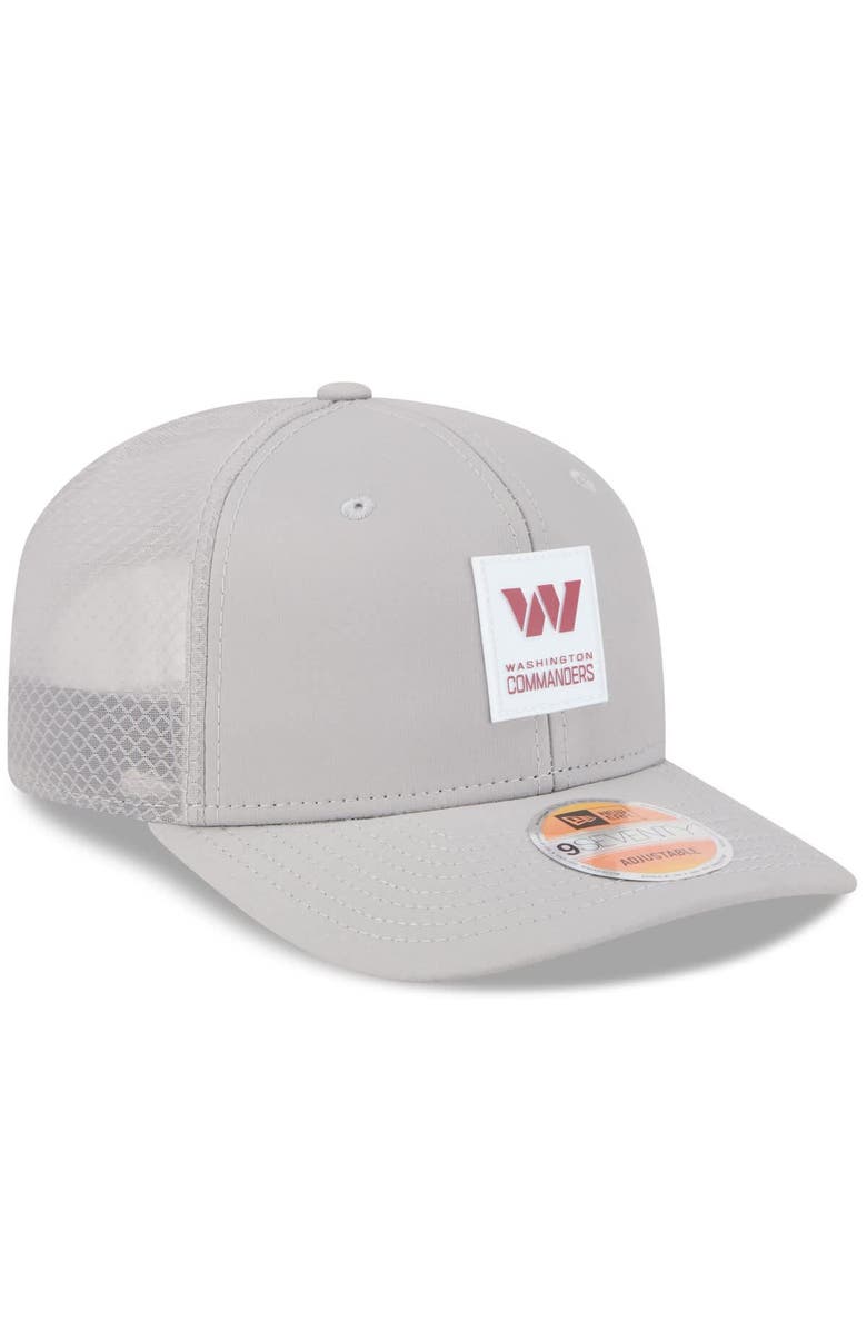 New Era Men's New Era Gray Washington Commanders 2025 Sideline 9SEVENTY Adjustable Trucker Hat, Alternate, color,