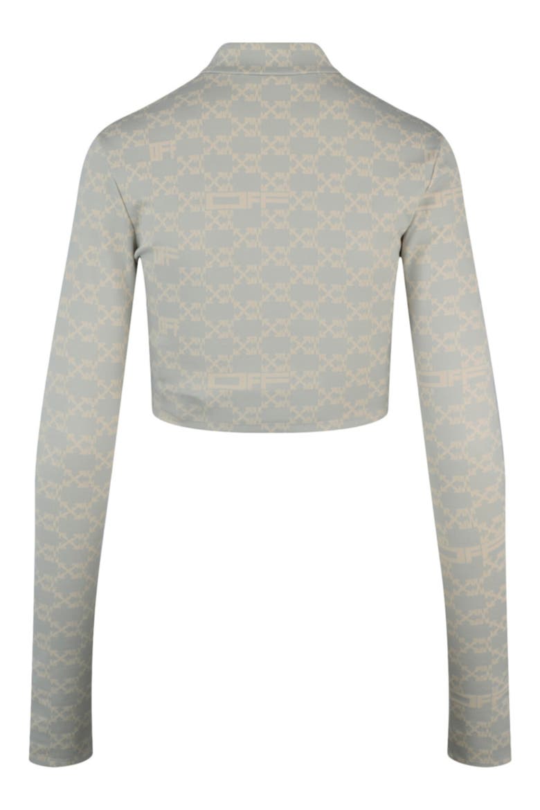 Monogram Crop Track Jacket, Alternate, color, WHITE