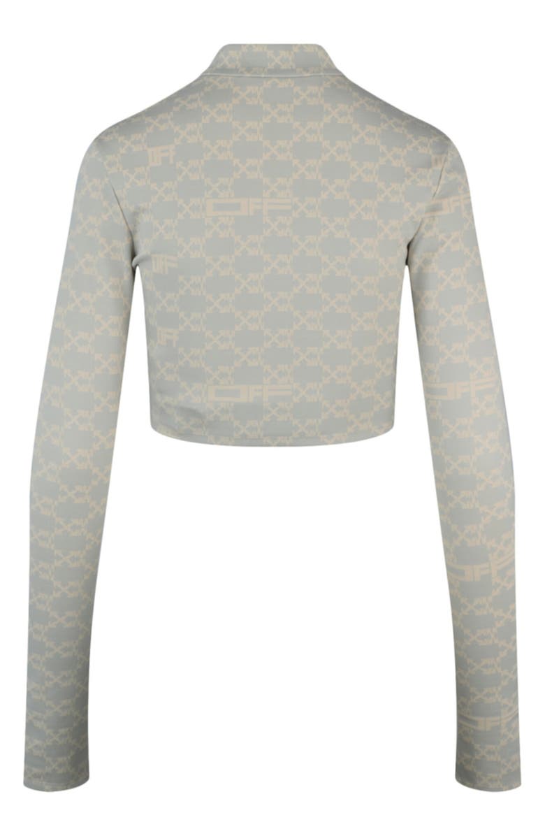 Off-White Monogram Crop Track Jacket, Alternate, color, 