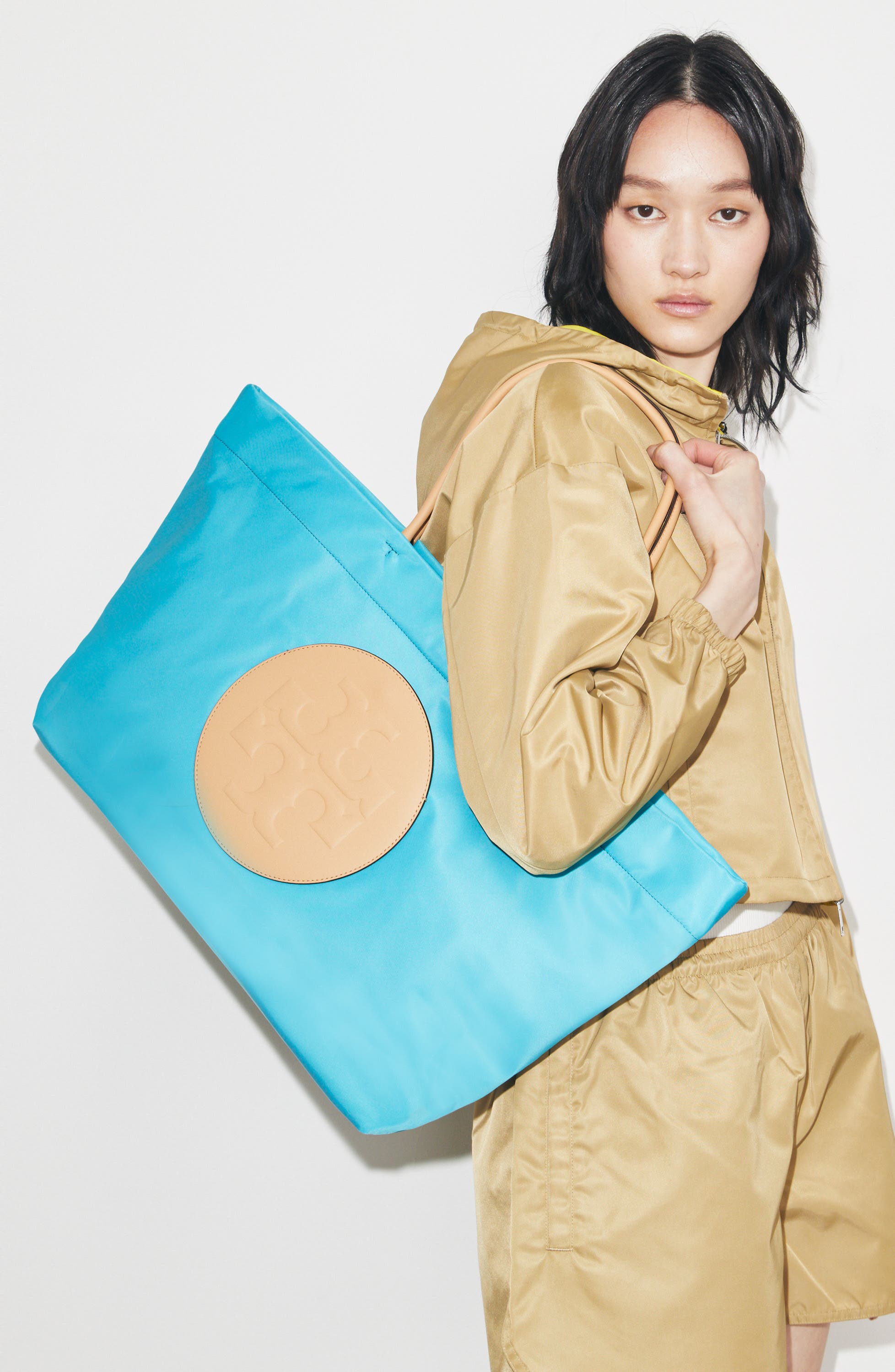 Ella Twist Reversible Tote, Alternate, color, SOFT TURQUOISE