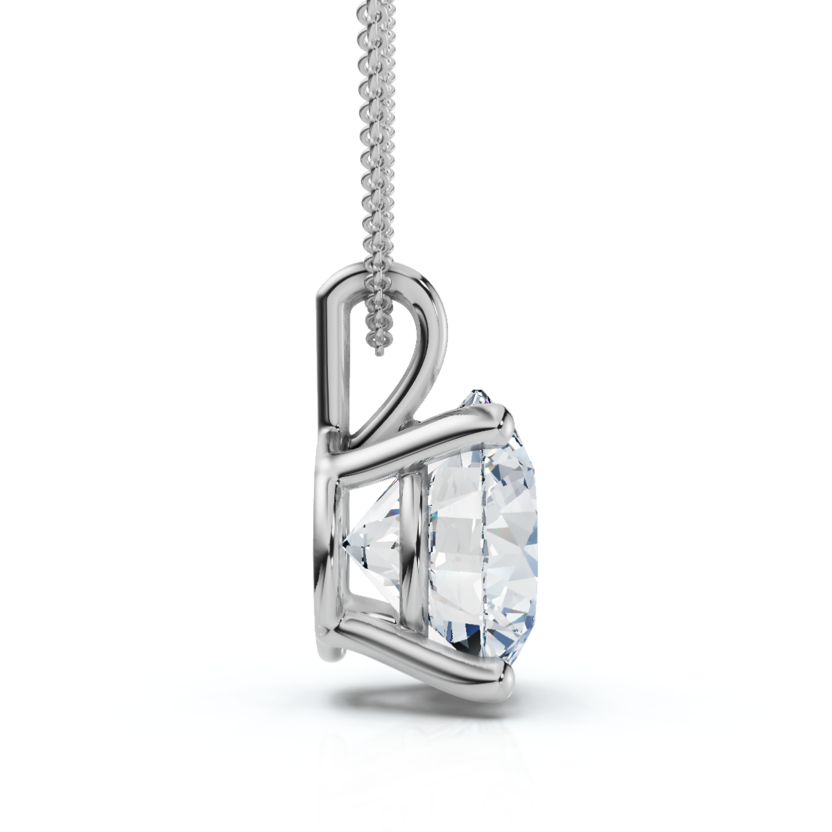 Женские аксессуары Bliss Diamond 1Ct Solitaire Diamond Pendant 14k Gold Lab Grown 18" Necklace — фото 2