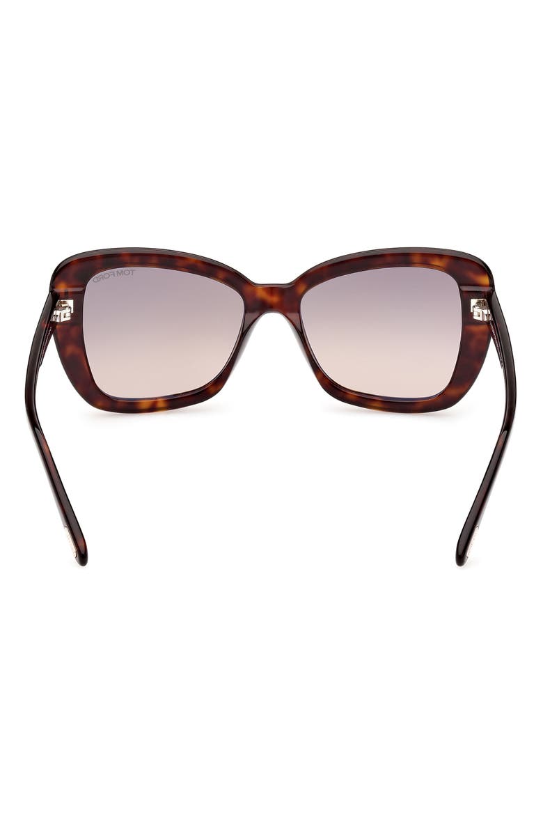 TOM FORD Maeve 55mm Gradient Polarized Butterfly Sunglasses, Alternate, color,