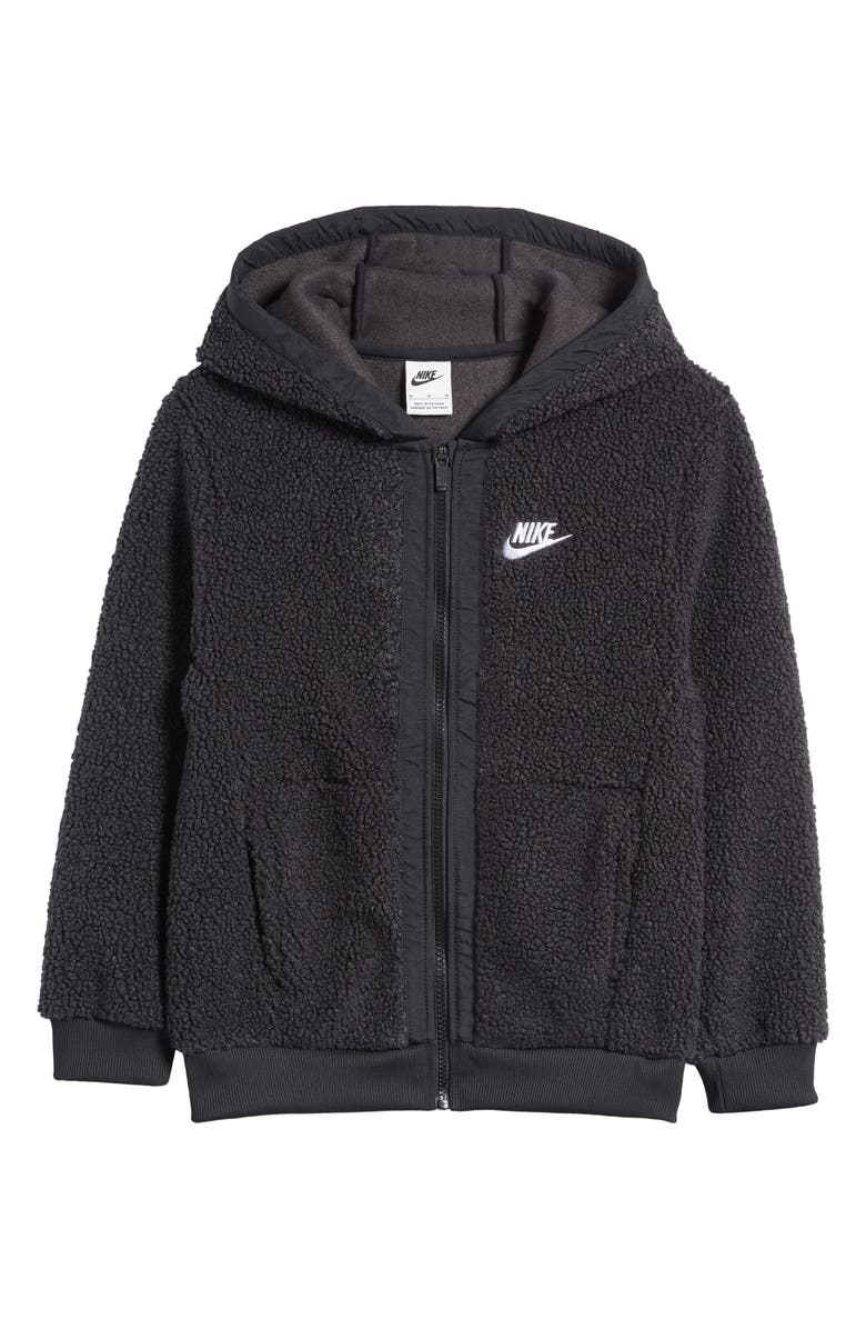 Nike Kids' Sportswear Club Texured Fleece Zip-Up Hoodie, Main, color, 