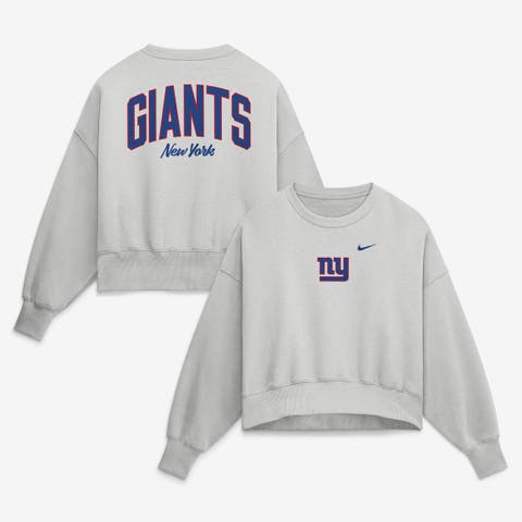 Women's Nike  Gray New York Giants Oversized Primetime Phoenix Fleece Sweatshirt