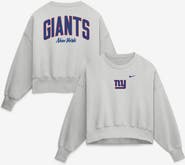 Nike Women's Nike Gray New York Giants Oversized Primetime Phoenix Fleece Sweatshirt