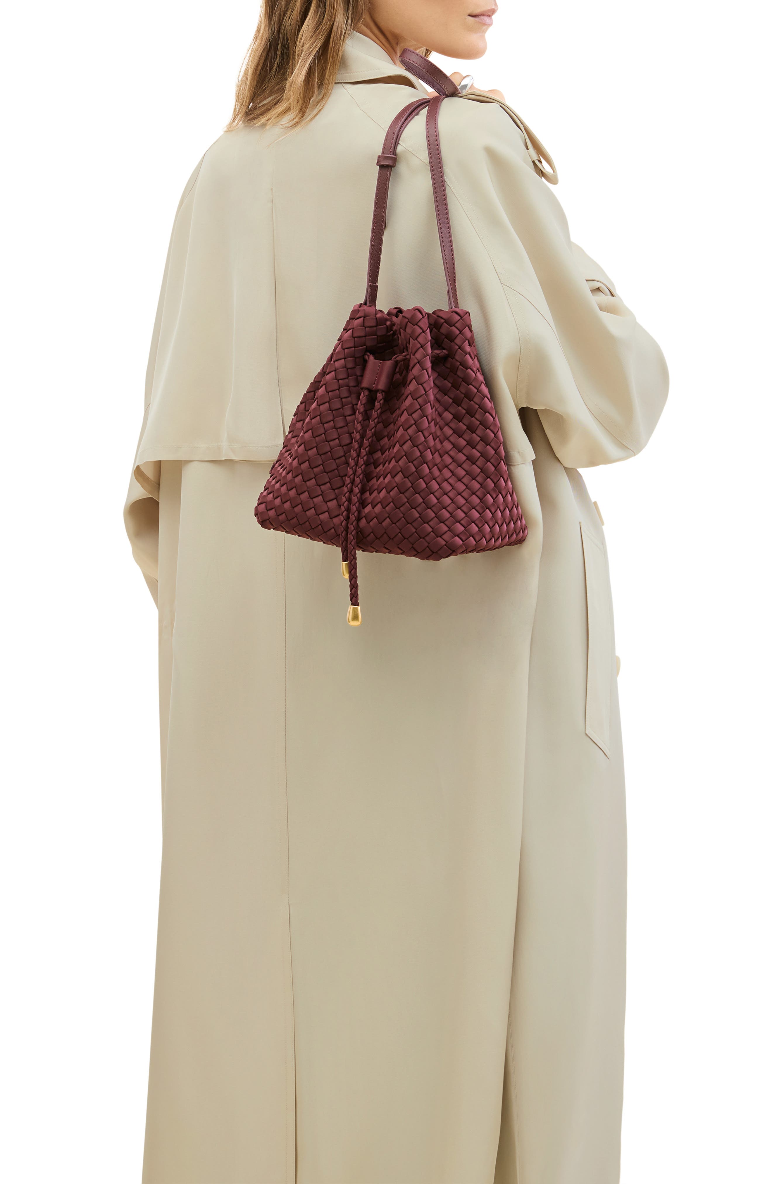 Medium Gramercy Bucket Bag, Alternate, color, BORDEAUX